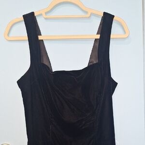 Stylish Black Velvet Dress